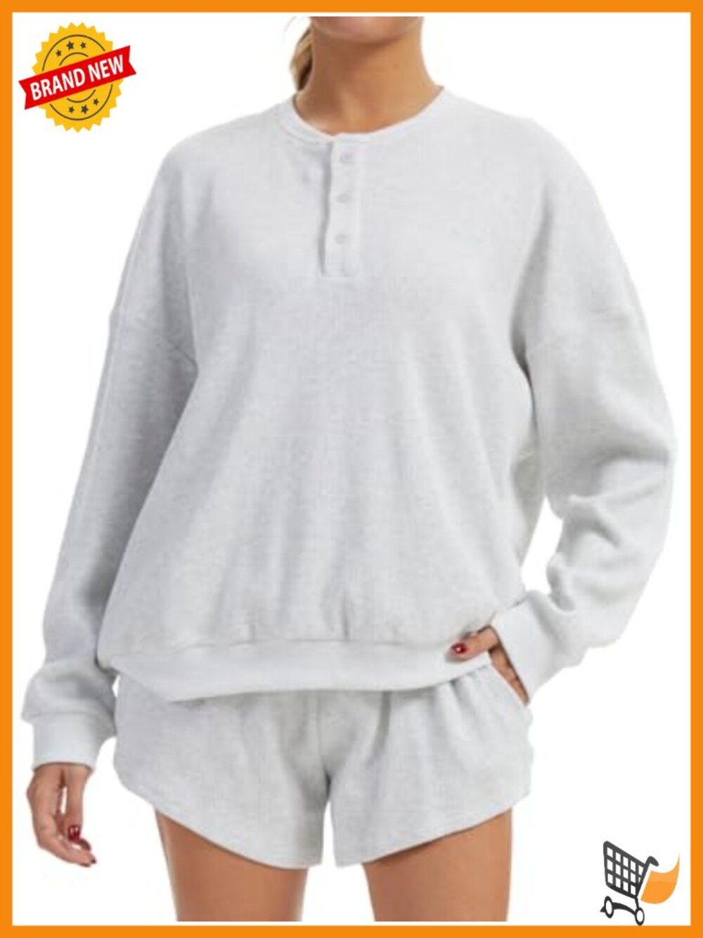 Women's Waffle Knit 2 Piece Lounge Short Sets Cozy Outfits